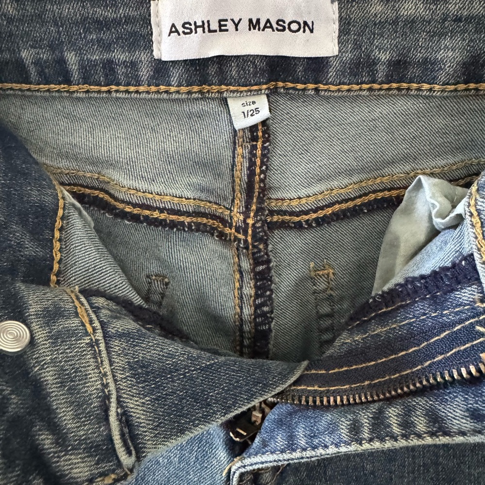 Ashley Mason Blue Flare Jeans with Embroidery - Picture 5 of 5